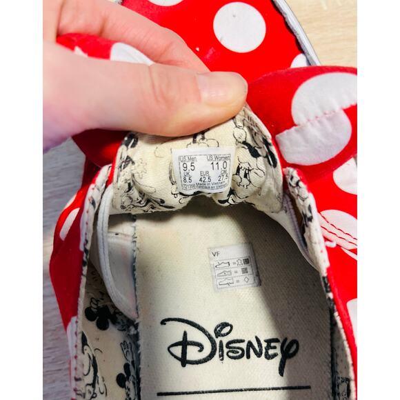 Rare Disney x Vans Authentic Gore Minnie Red Bow Women’s 11 / Men’s 9.5 EUC - Picture 7 of 9